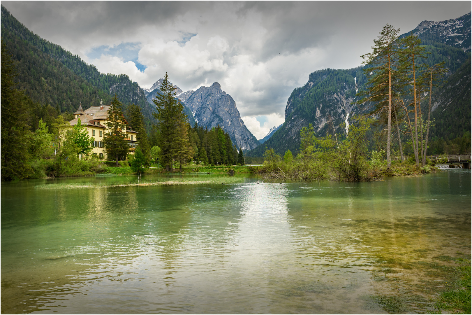 Direkt unterhalb vom Toblacher See