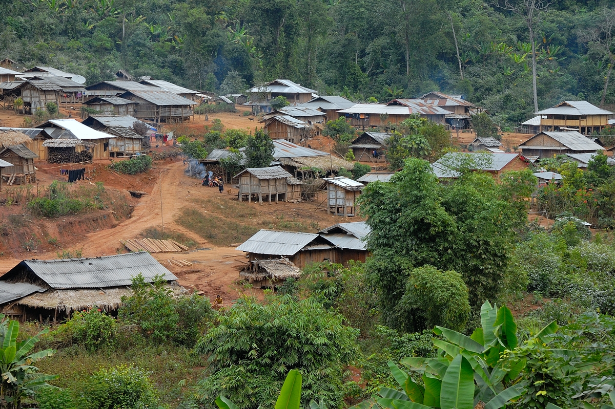 Dirty road through an hamlet