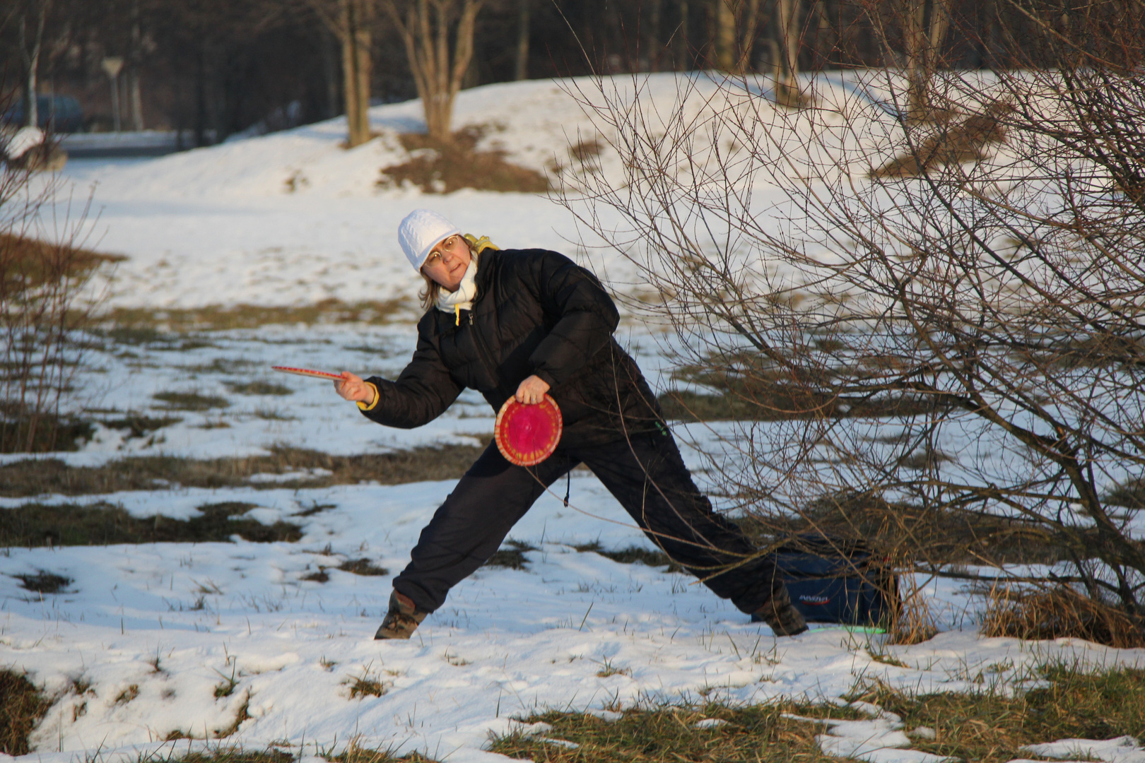 Discgolf im Winter