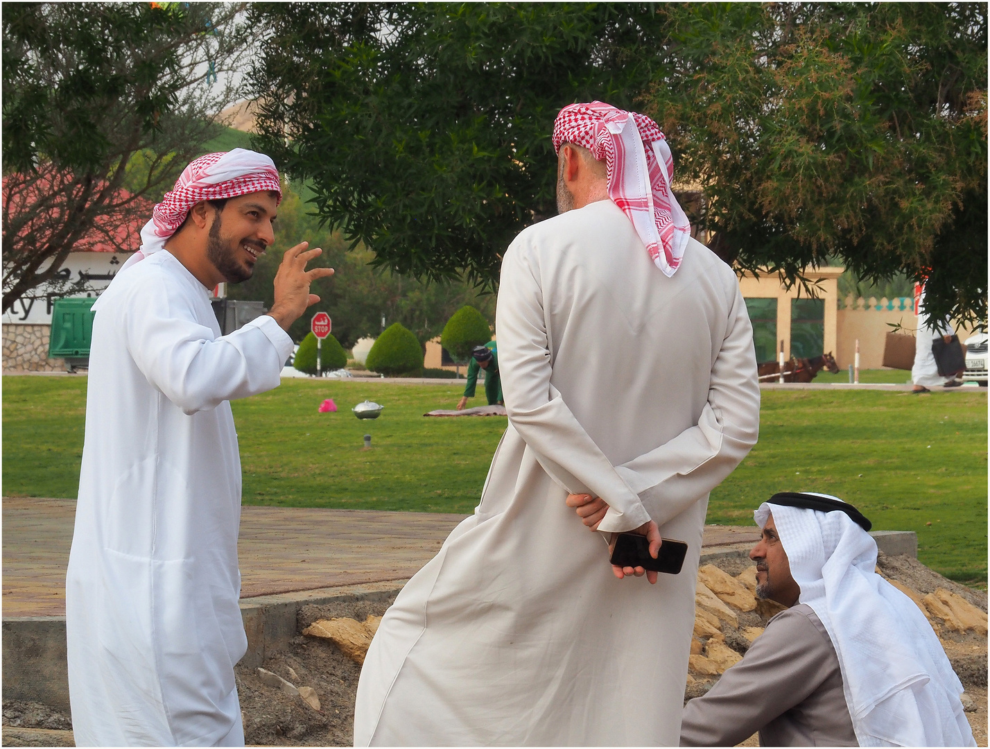 Discussion entre hommes