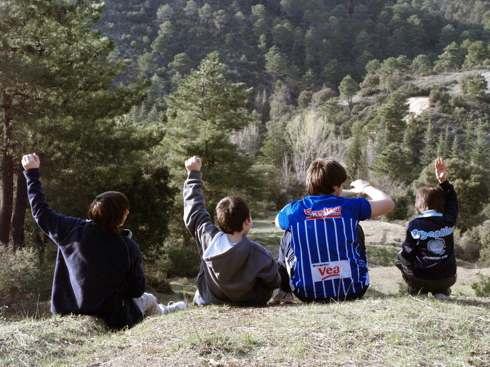 disfrutando de la naturaleza