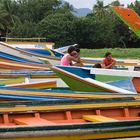 Diskussionen im Fischerdorf El Tirano, Isla Margarita, Venezuela