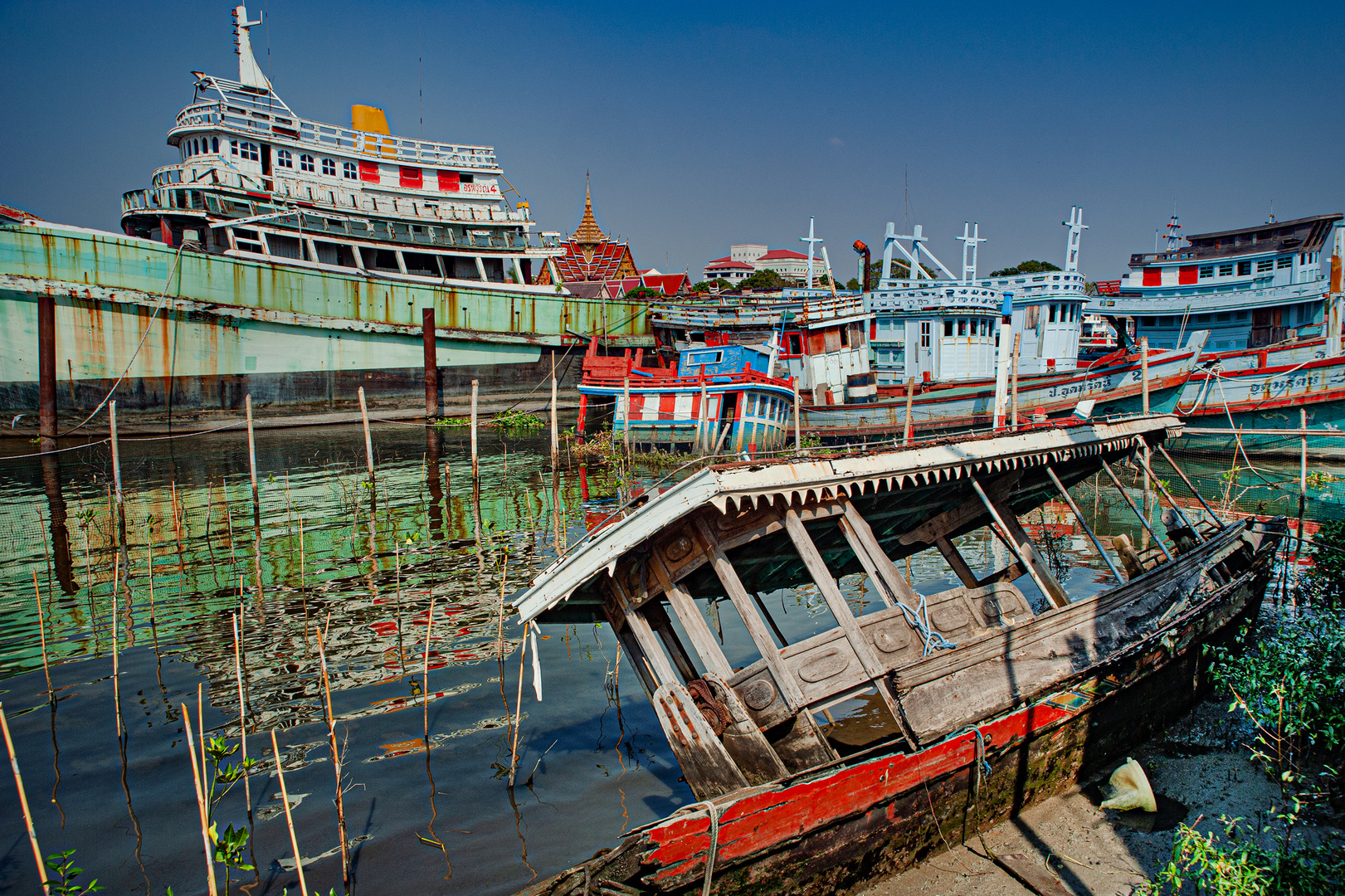 Disused ship port in Ban Laem