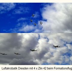 Diverse Flugfiguren führten diese 4 x ZLIN 42 -Formation in Uslar vor.07.09.08