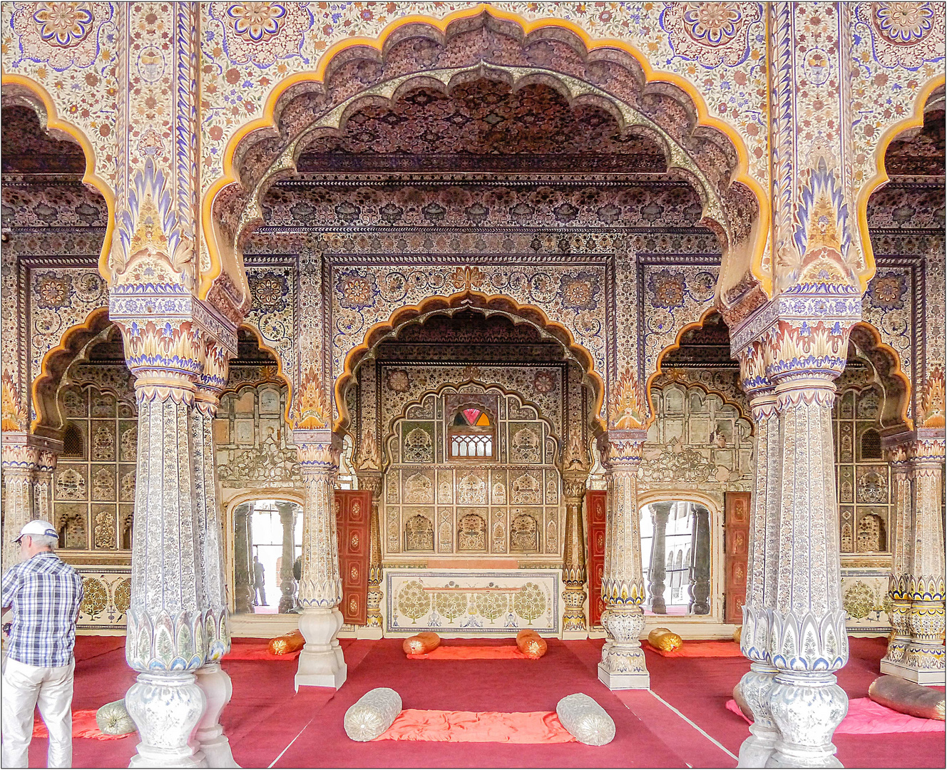 Diwan-Halle im Stadtpalast von Karauli / Indien