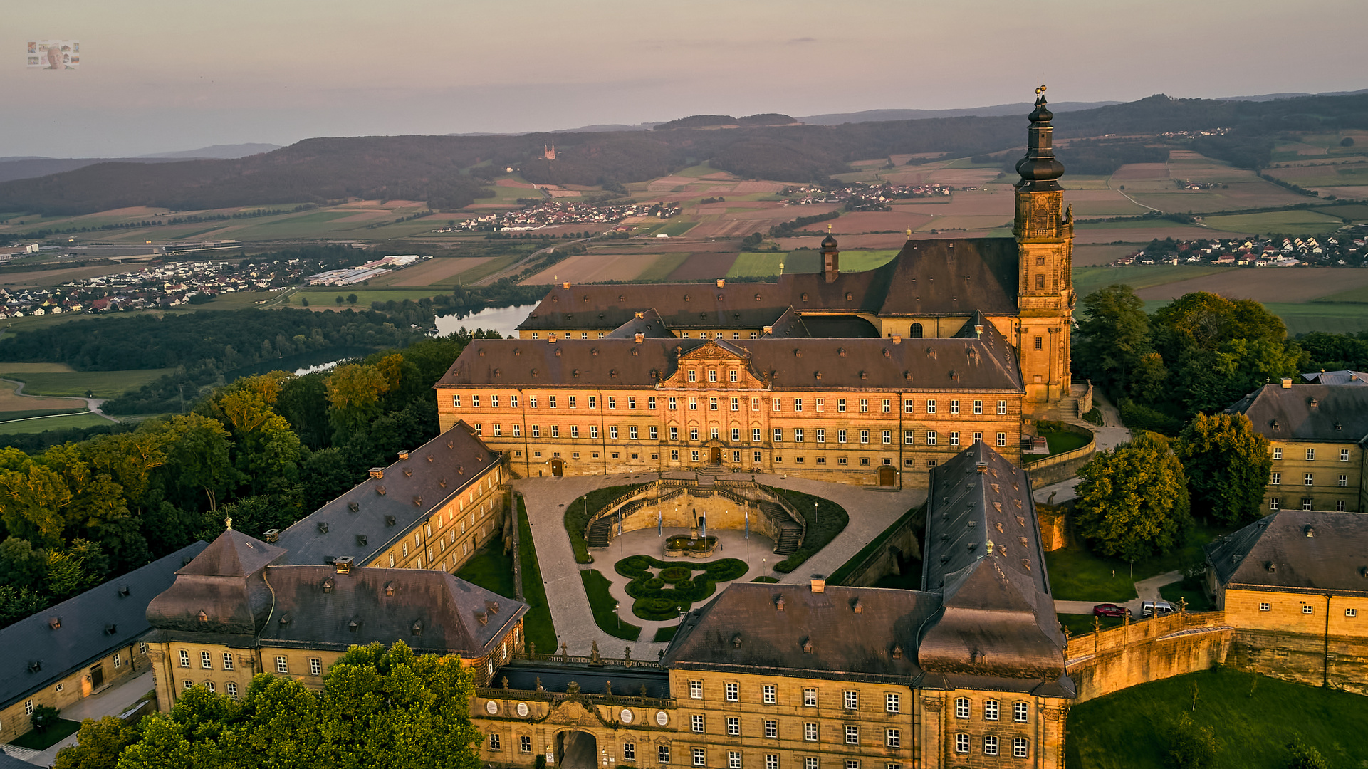 DJI-Kloster Banz in der Abendsonne