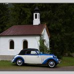 DKW F8 an der Bäckeralm-Kapelle