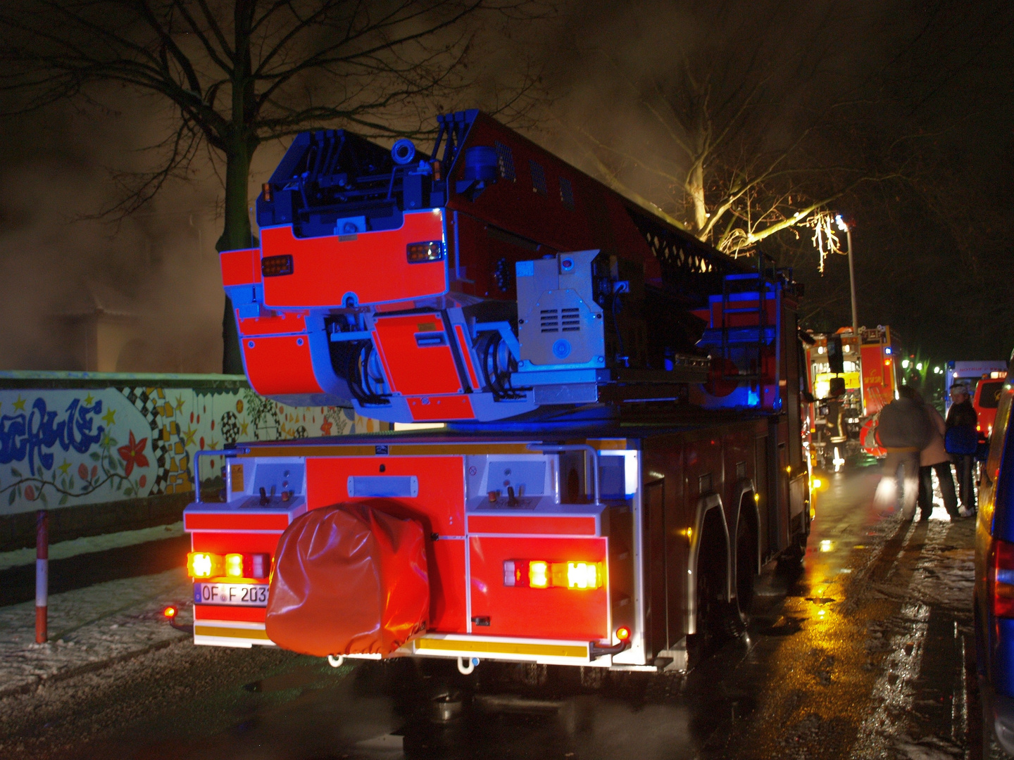 DLK-1 beim Einsatz in Offenbach/Main