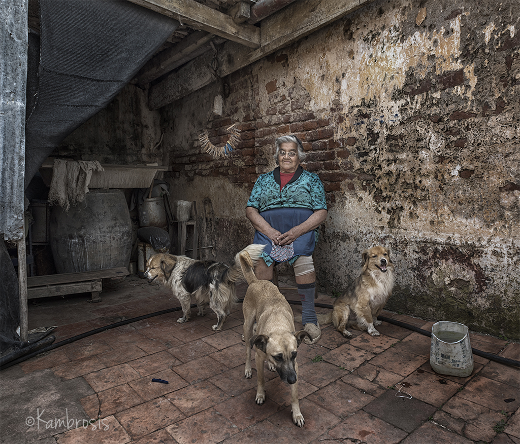 Doña Alba y sus mascotas