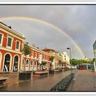 Doble arcoiris desde Príncipe Pio, Madrid