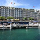 Docking on the Quai du Mont Blanc.