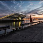 Dockland bei Sonnenuntergang