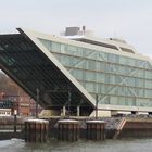 Dockland bei trübem Wetter im Dezember