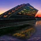 Dockland, Eisschollen und Sonnenuntergang ...