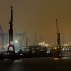 Docklands im Nebel