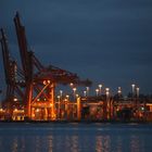 Docks in Vancouver bei Nacht