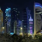 Doha Skyline abends