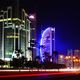 Doha Street Night View to the Bank