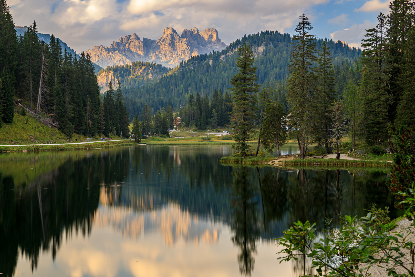 Dolomiten - Alpenglühen am Lago di Misurina