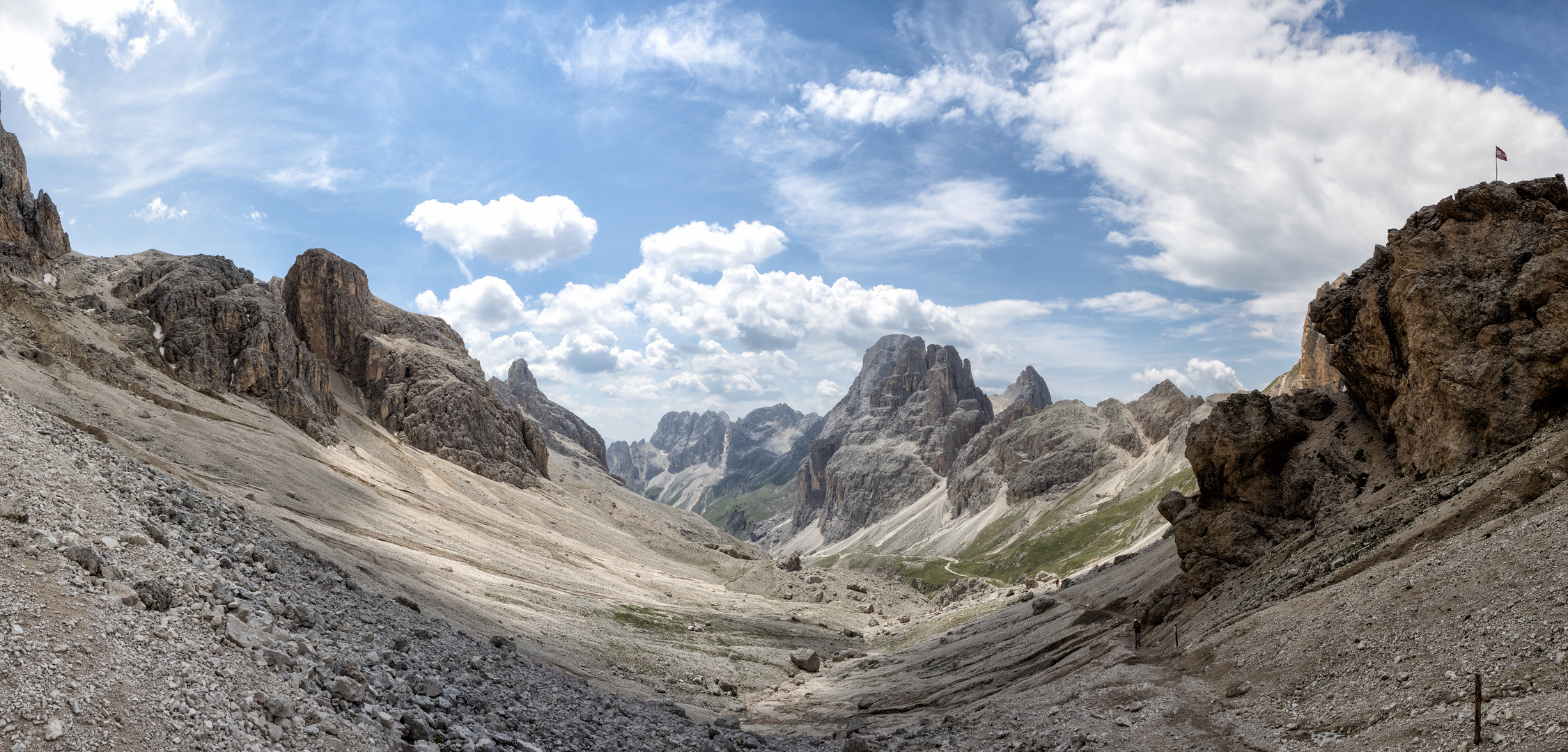 Dolomiten Blick Richtung Vajolet Hütte 