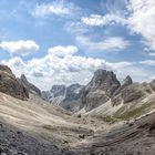 Dolomiten Blick Richtung Vajolet Hütte 