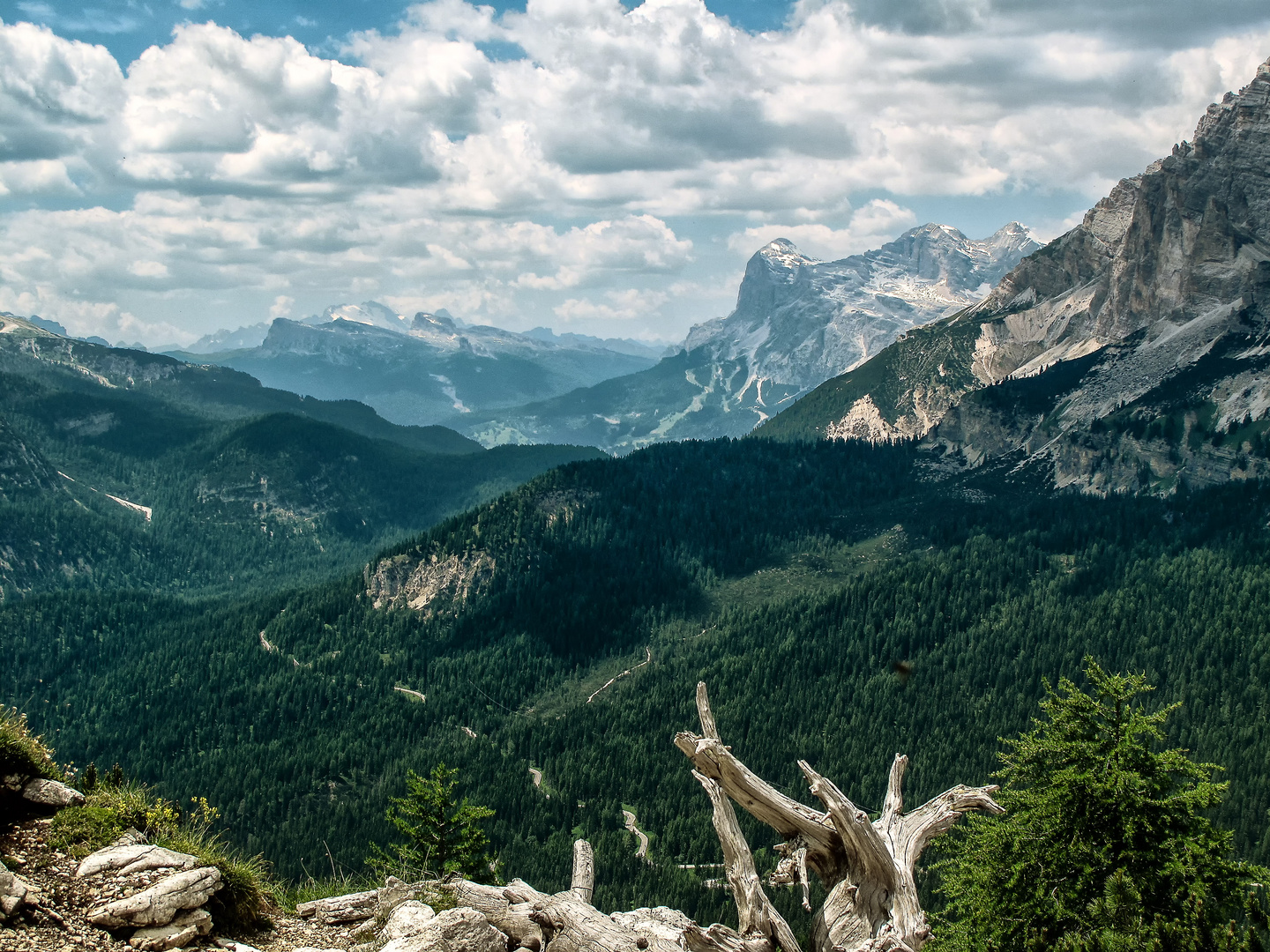 Dolomiten, Blick vom Col di Varda über Tre Croci Pass