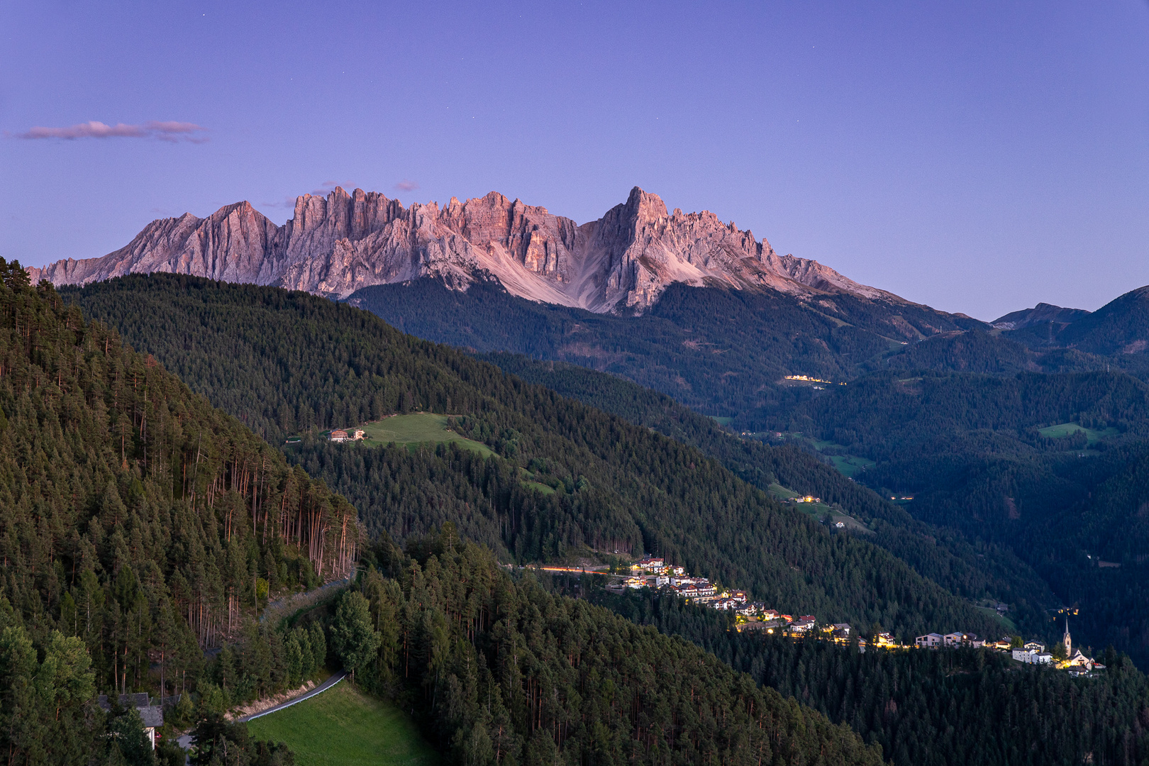 Dolomiten - Gegendämmerung am Latemar