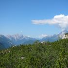 Dolomiten in Wolken