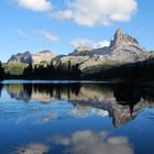 Dolomiten - Lago Federa mit der Rif. Croda da Lago (2046 m)