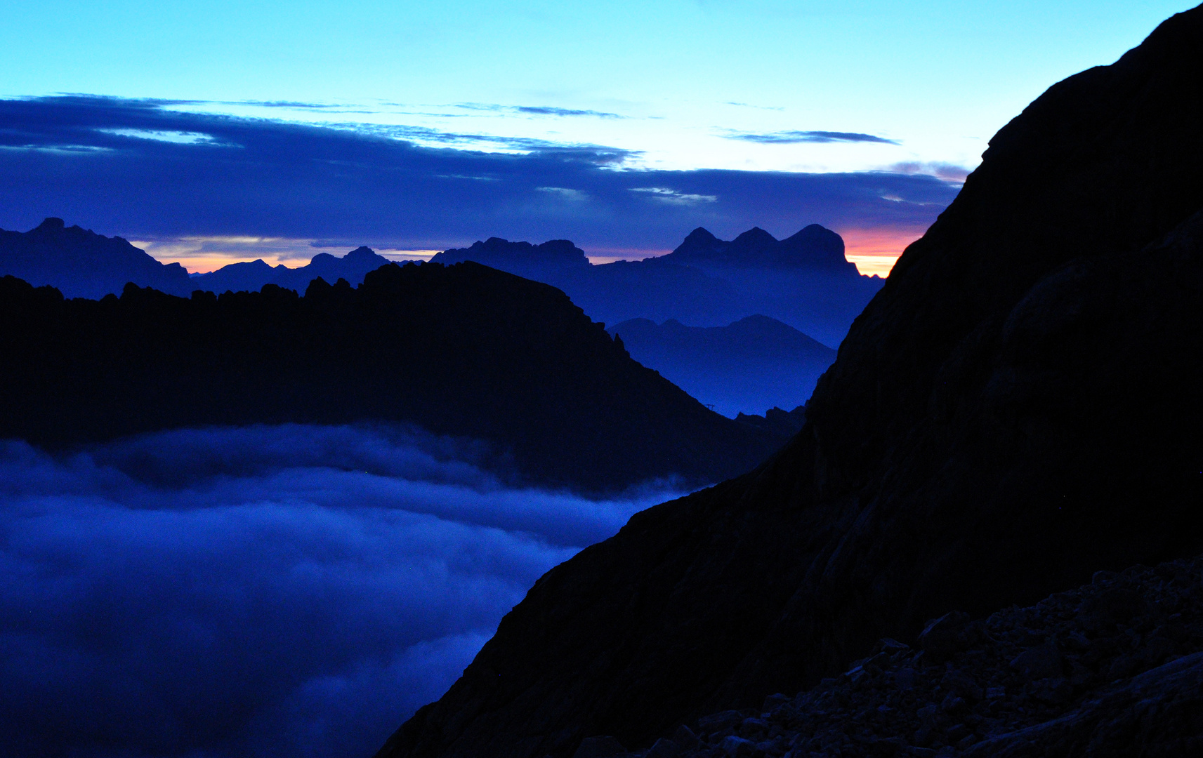 Dolomiten Marmolada Gletscher