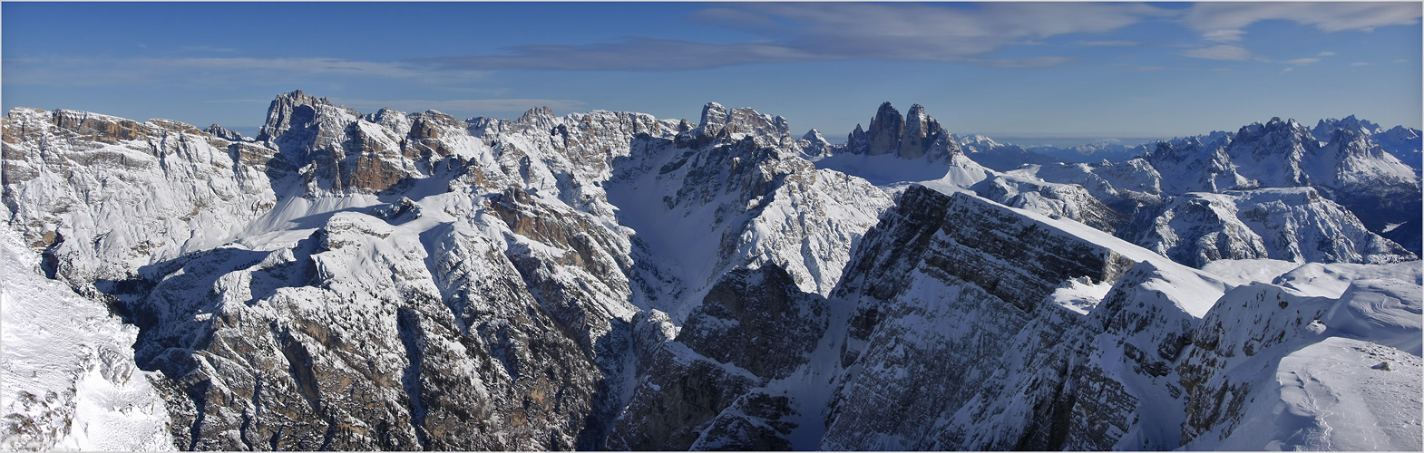 Dolomiten-Panorama vom Pico di Vallandro ( O - SO )