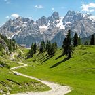 Dolomiten Plätzwiese Blick auf Cristallo