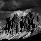 Dolomiten schwarz-weiß