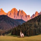 Dolomiten und Alpenglühen 