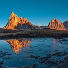 Dolomitenberge beim Sonnenaufgang