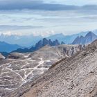 Dolomiten_Geisler und Sella Hochebene vom Piz Boé