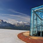 Dolomitenpanoramablick vom Monte Rite, aufgenommen auf einem italienisches Sperrfort aus...