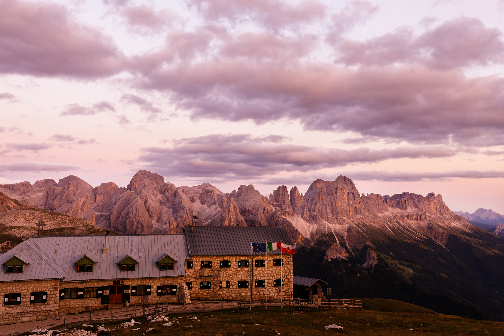 dolomites sunset