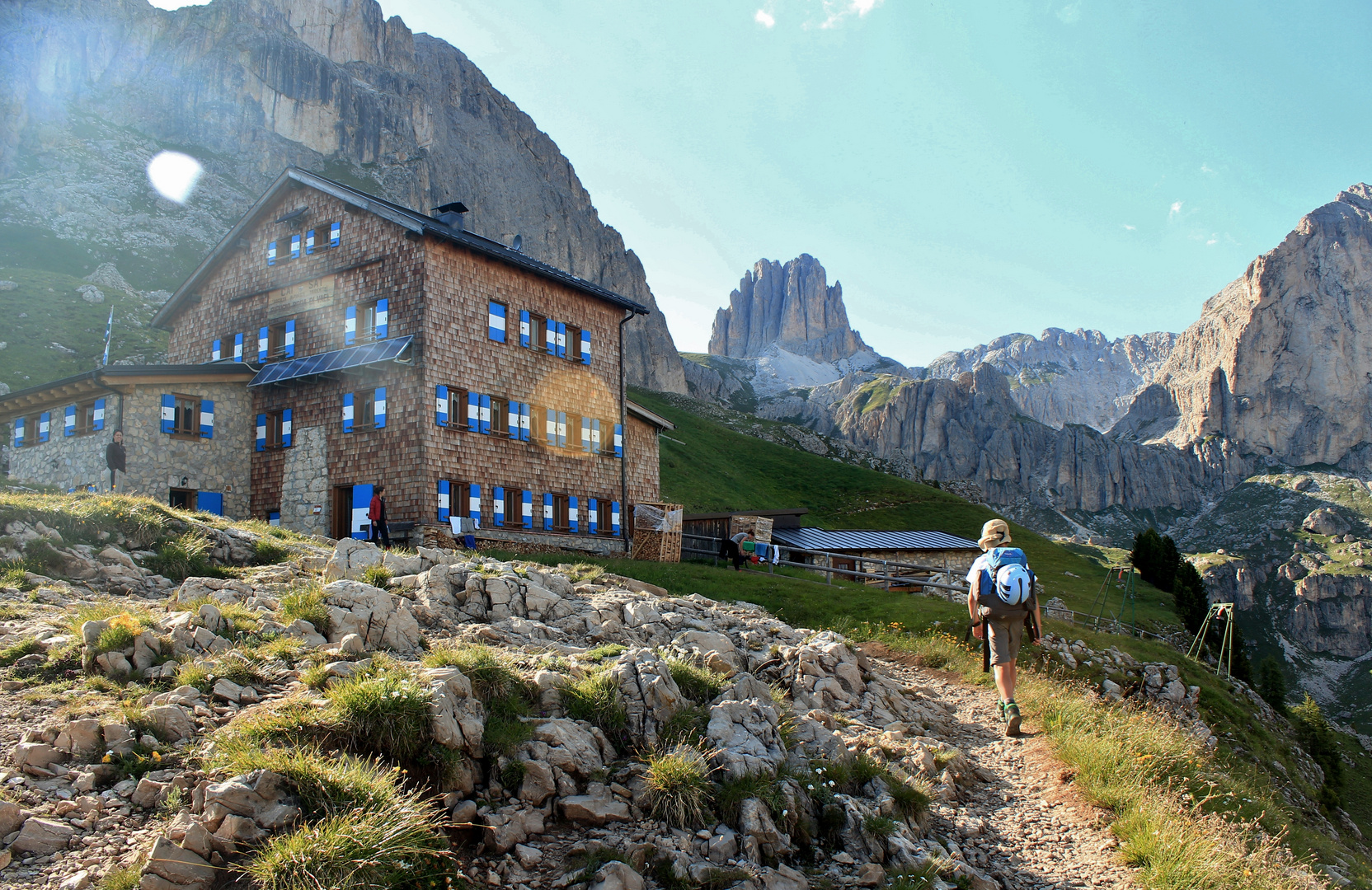 Dolomiti di Fassa. Al rifugio Roda di Vael