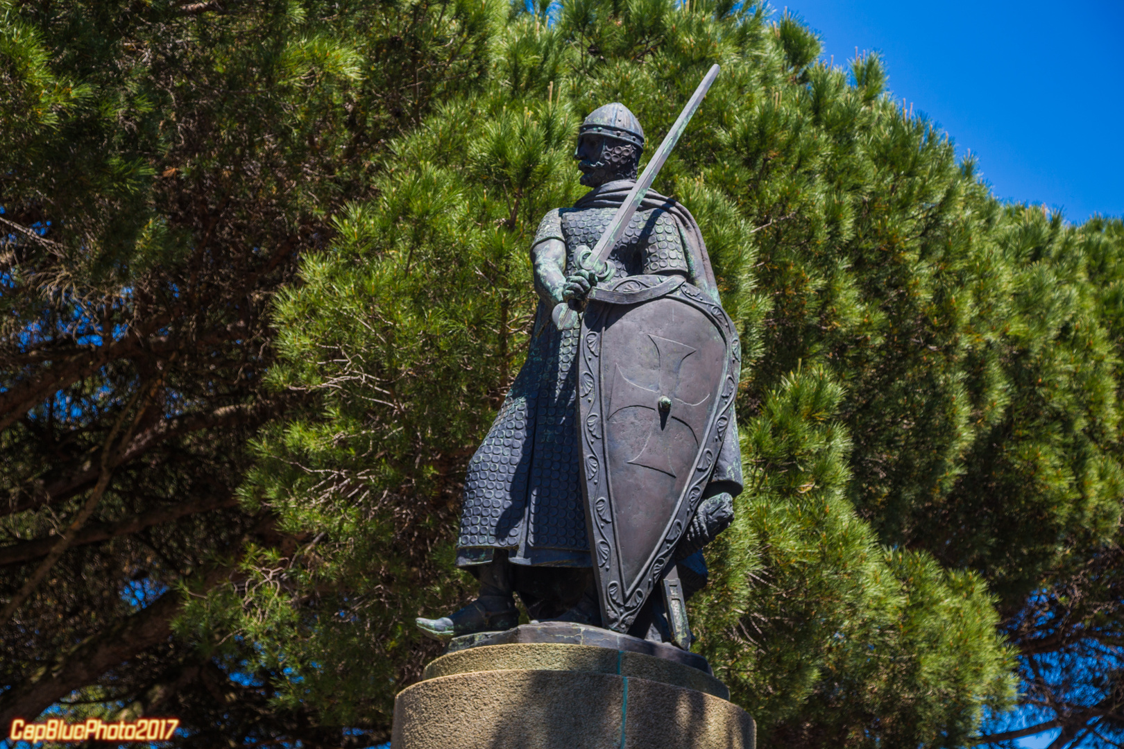 Dom Afonso Henriques Statue Castelo Sao Jorge Lisboa