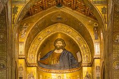 Dom von Monreale: Christus, der Weltenherrscher (Detail der Apsis)