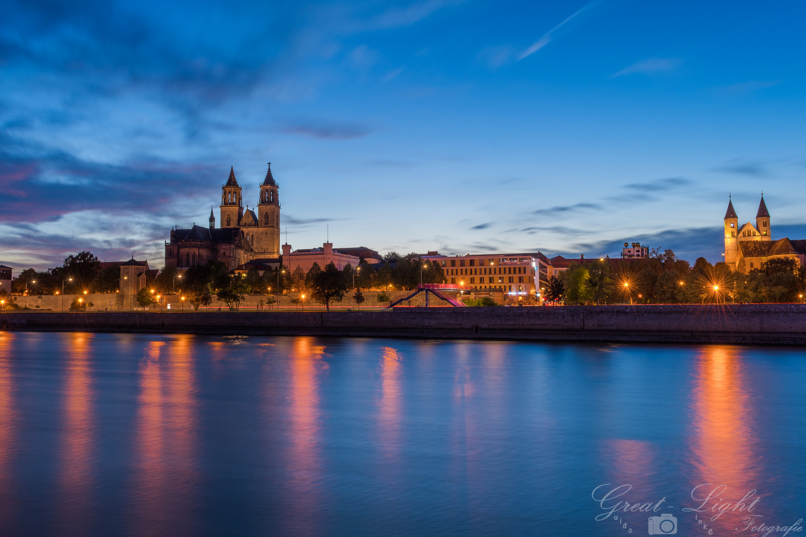 Dom zu Magdeburg nach Sonnenuntergang