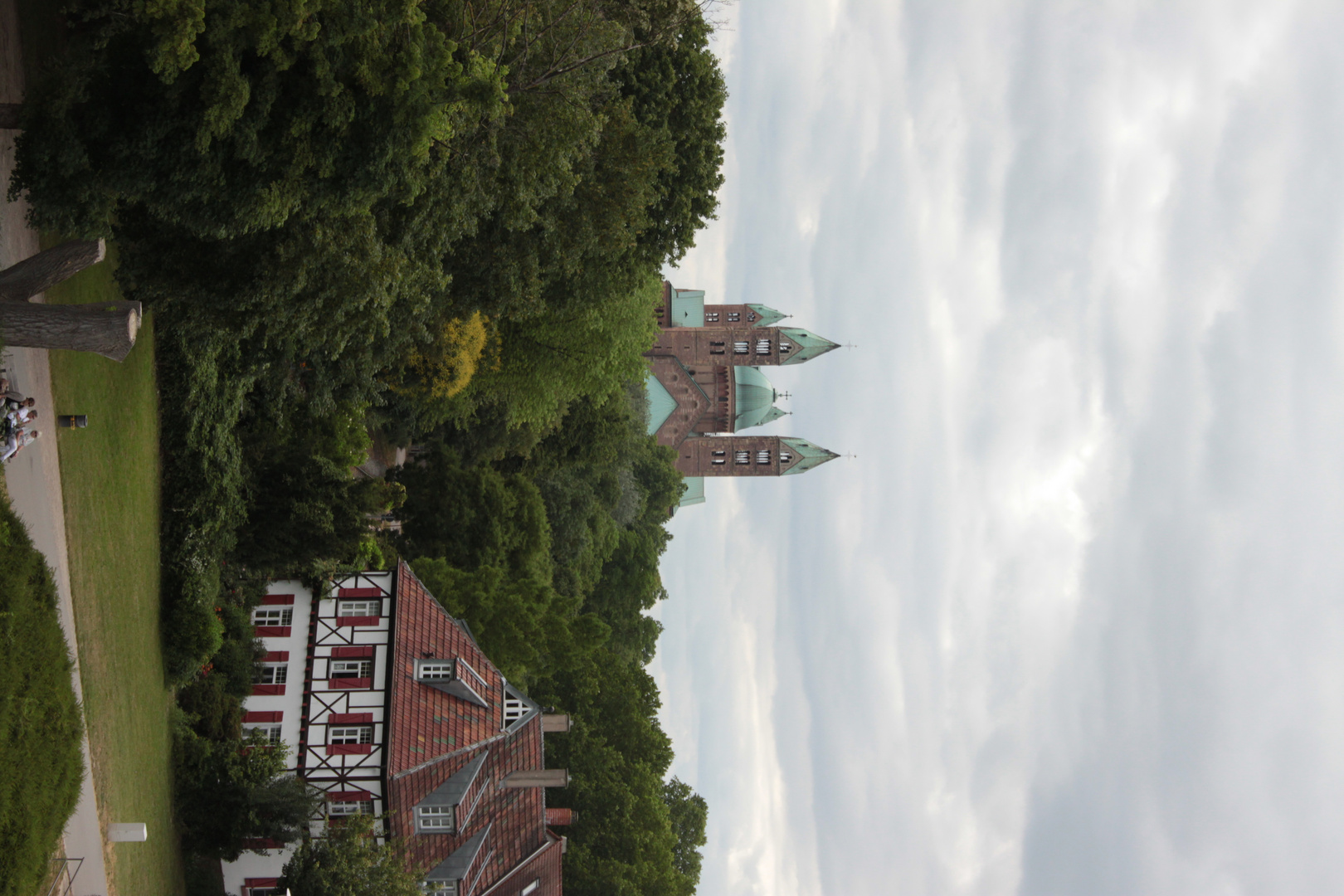 Dom zu Speyer - Blick von der Rheinbrücke auf den Dom