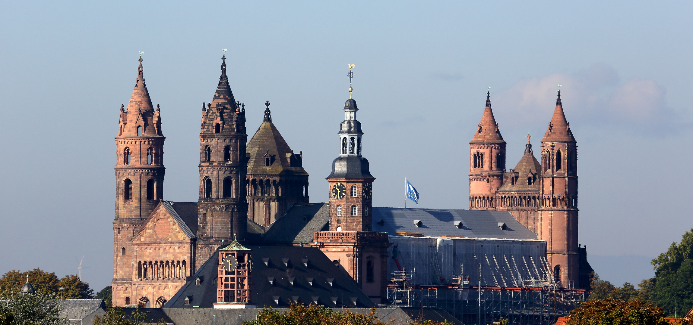 Dom zu Worms, Blick von der neuen Rheinbrücke