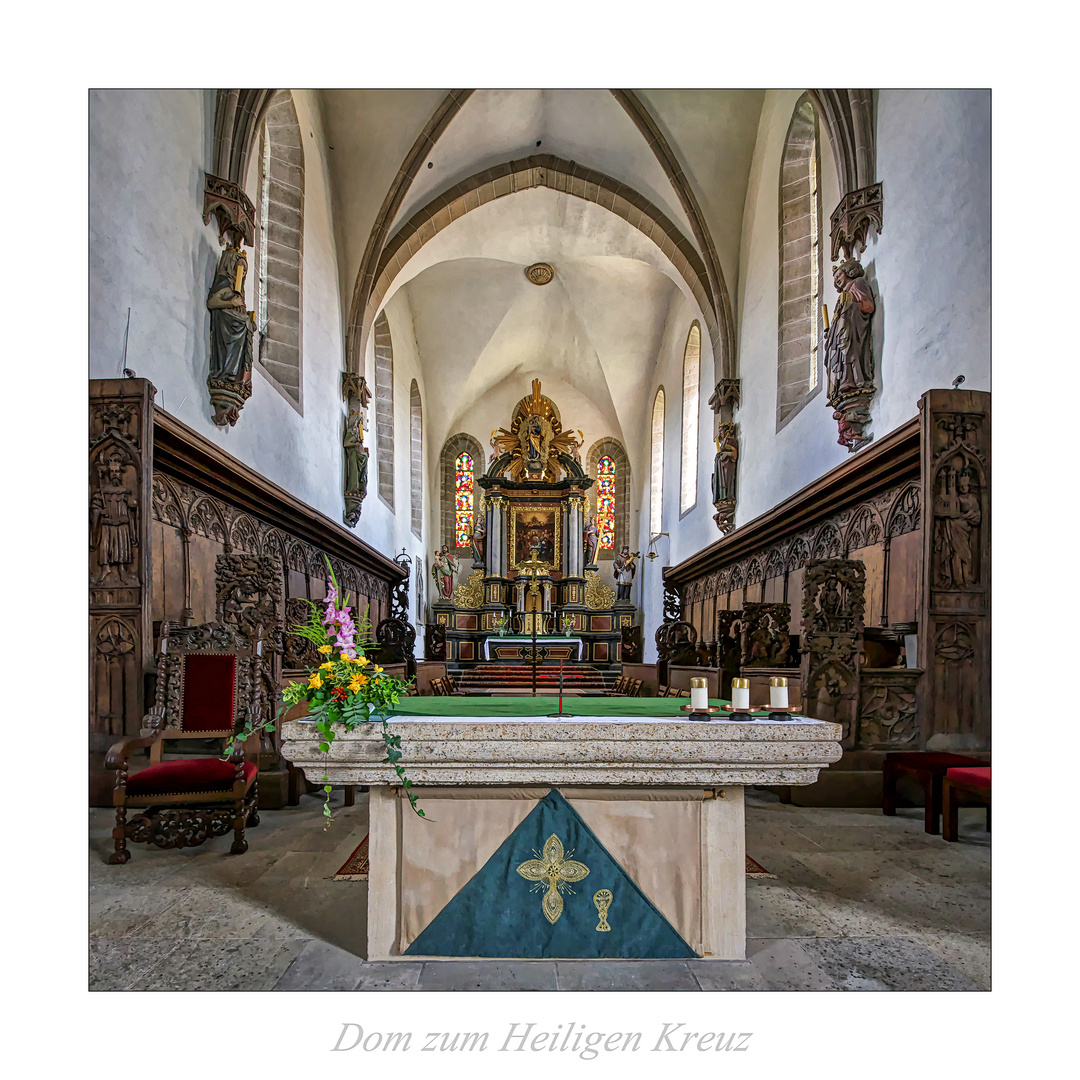 Dom zum Heiligen Kreuz in Nordhausen " Blick, in den Chorraum.."