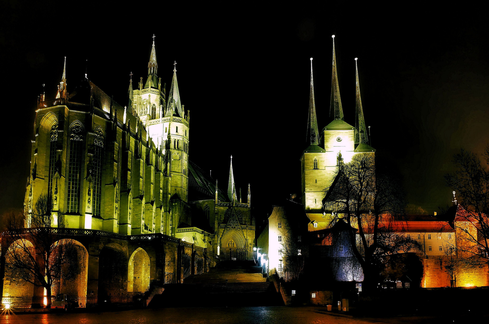 Domberg Erfurt mit St. Severin und Bonifatiusdom