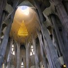 Dôme de lumière au dessus de l'autel de la Sagrada Familia