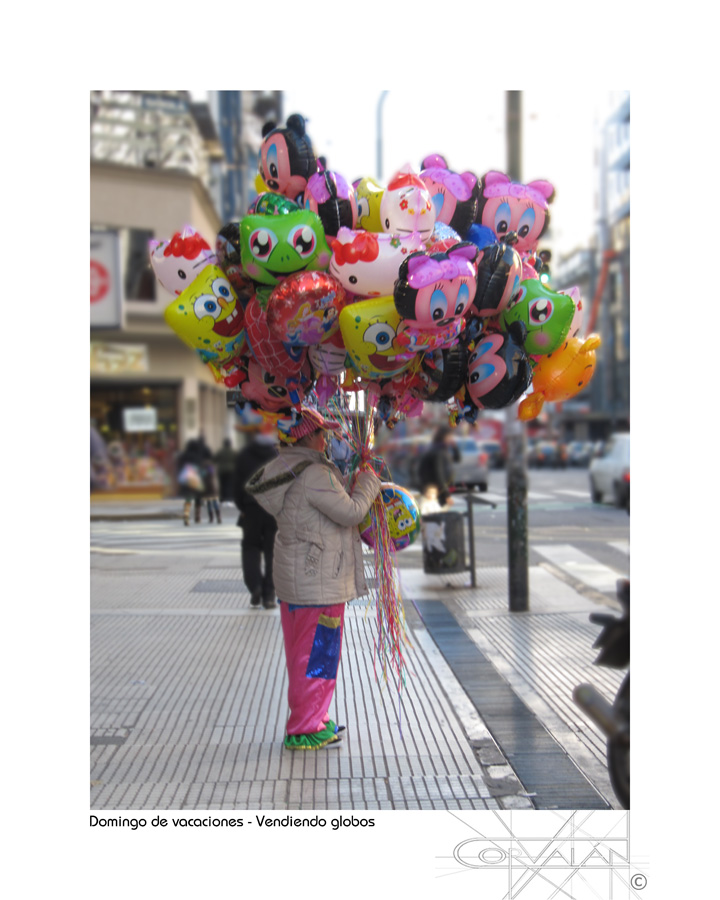 Domingo de vacaciones - La vendedora de globos