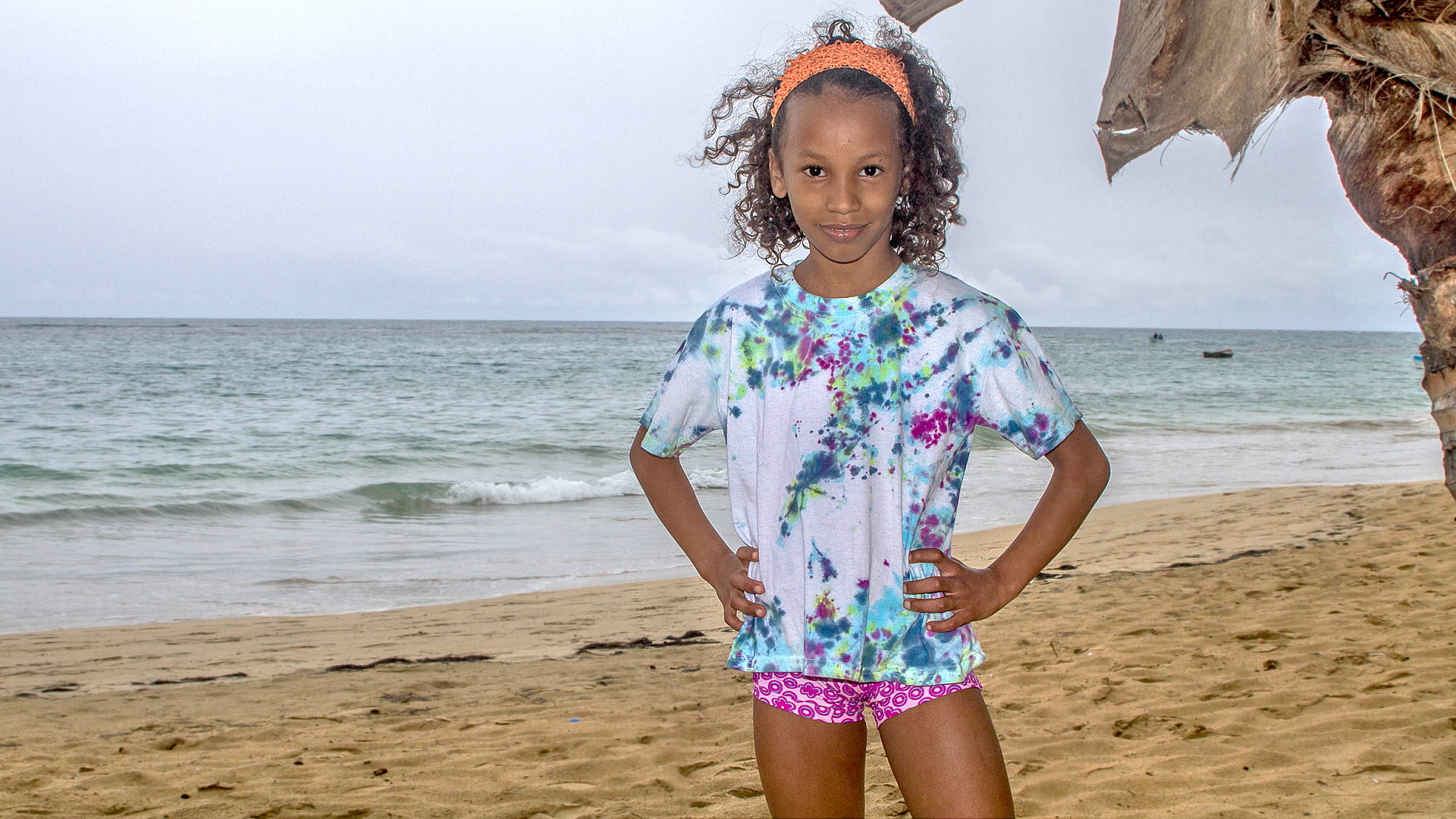 Dominican child on beach