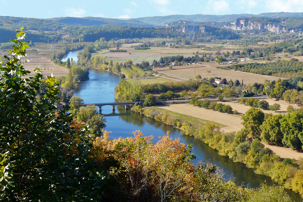 Domme - Panoramablick auf die Dordogne